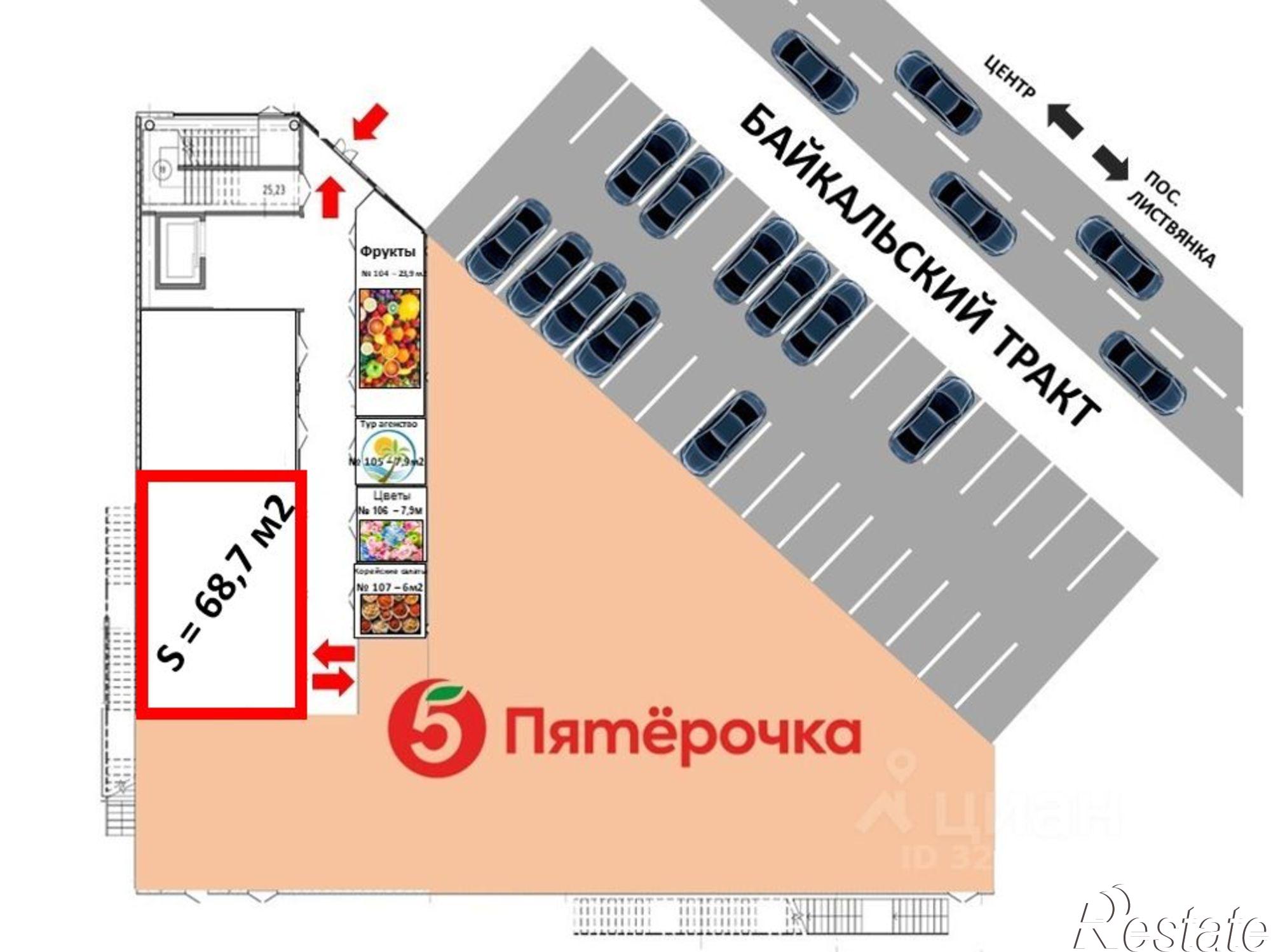 Купить торговое помещение за 2 515 280 рублей на ул Строителей, 9