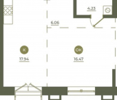 2-комн, 62 кв м, этаж 5/9 ул Седова, 55