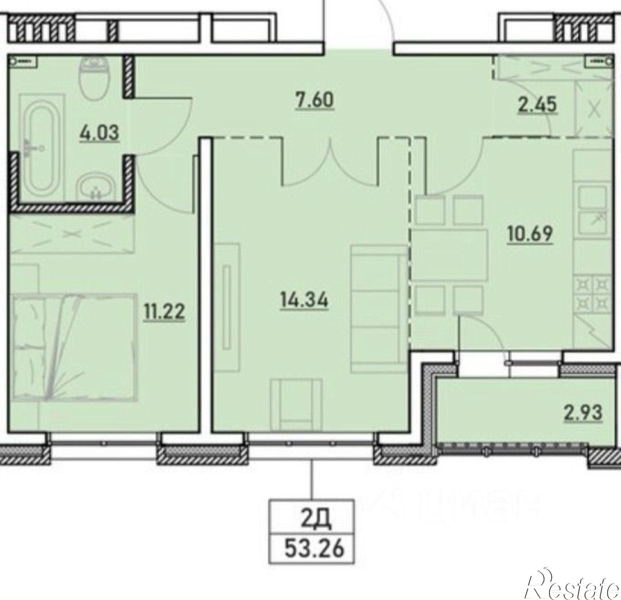 Купить квартиру за 7 190 000 рублей на Иркутск, улица Сибирских Партизан, 1А/1