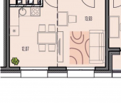 2-комн, 57 кв м, этаж 17/18 Правобережный округ, ЖК Лотос