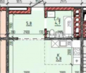 1-комн, 47 кв м, этаж 10/19 улица Шмидта, 10