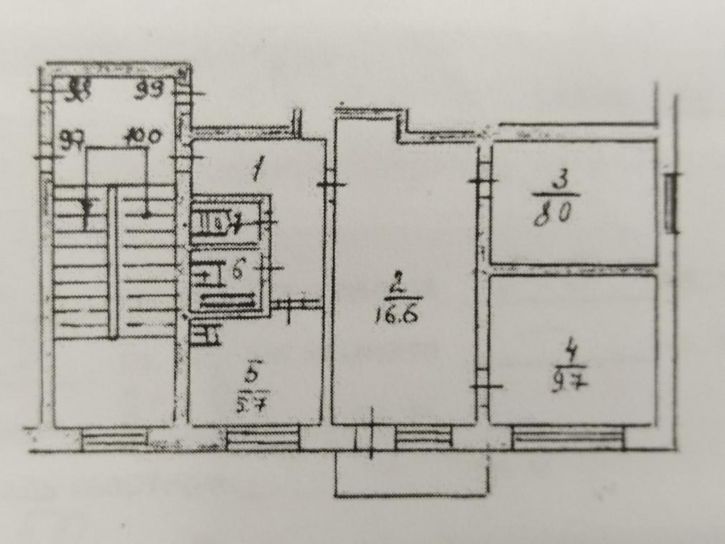 3-комн квартира Пролетарская , 17