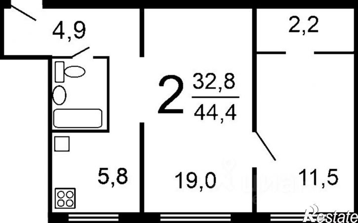 2-комн квартира 4-й мкр, 4-й мкр., д.69
