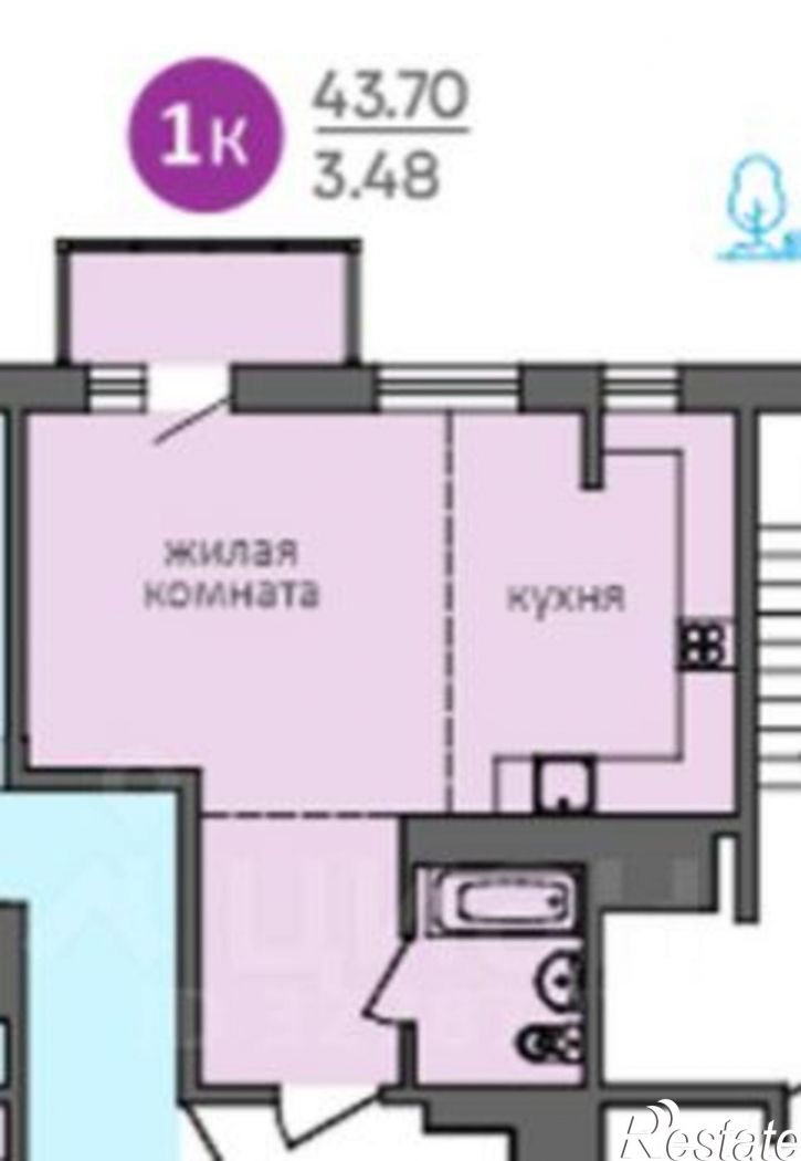 1-комн квартира