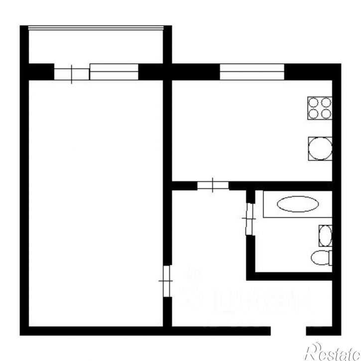 1-комн квартира ул Георгия Димитрова, 6,  д. 6