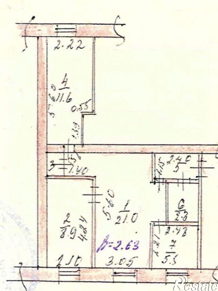 3-комн квартира ул Садовая, 3,  д. 3