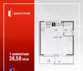 1-комн, 36 кв м, этаж 2/13 улица Розы Люксембург