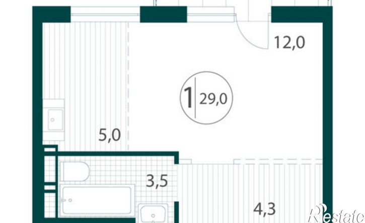 1-комн квартира в новом доме Иркутск, ЖК НовоМир