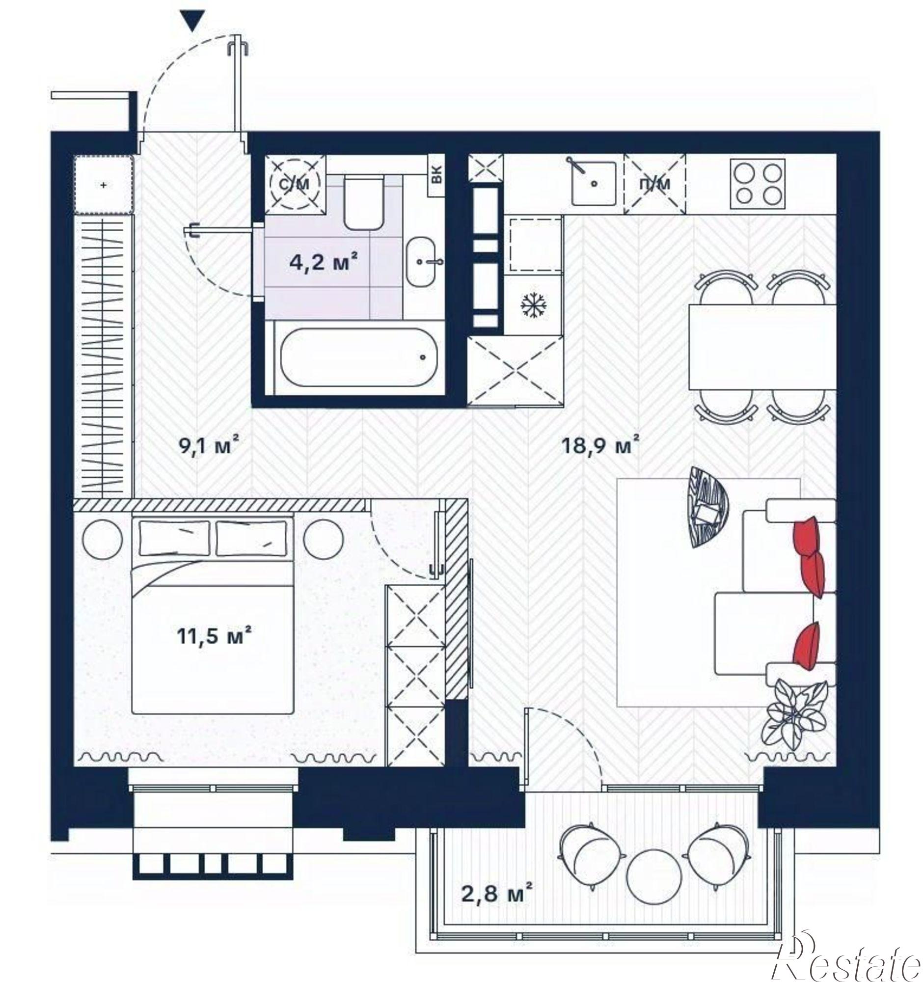 Купить квартиру за 6 184 500 рублей