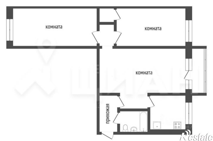 3-комн квартира ул Наймушина, 23А,  д. 23А