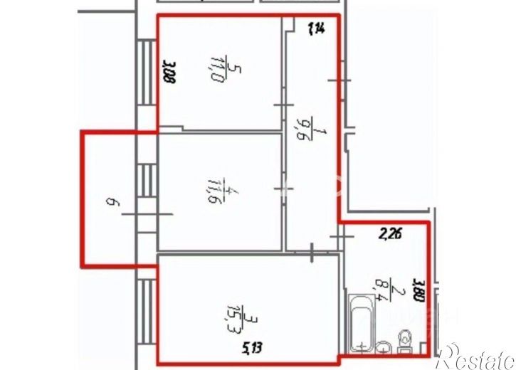 2-комн квартира Иркутск, улица Александра Невского, 48А