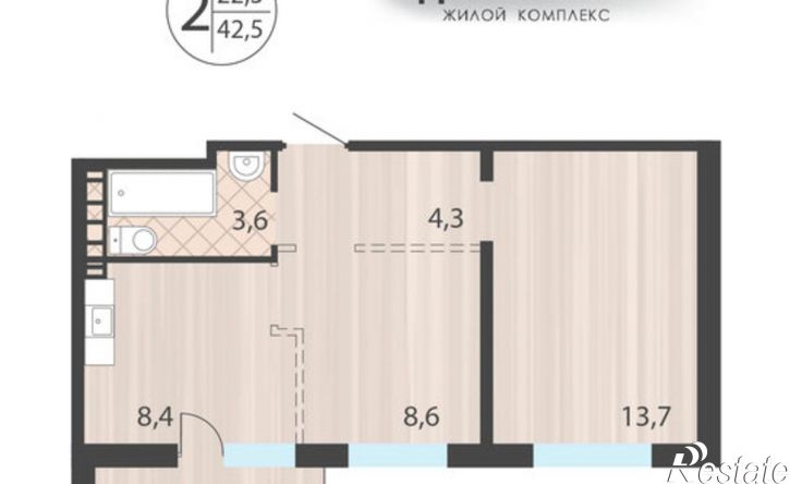 2-комн квартира в новом доме Иркутск, Свердловский округ, 3-й посёлок ГЭС, жилой комплекс Радужный парк