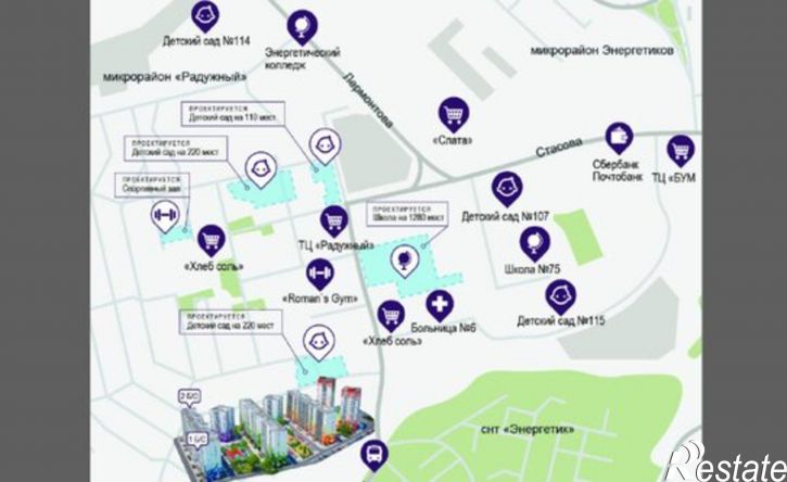 2-комн квартира в новом доме Иркутск, Свердловский округ, 3-й посёлок ГЭС, жилой комплекс Радужный парк