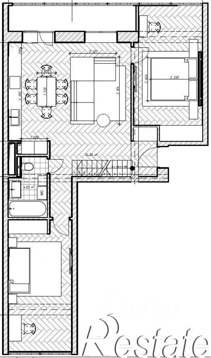 3-комн квартира